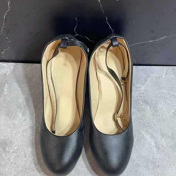 Detina Wedges Black Size 9m - Picture 6 of 9